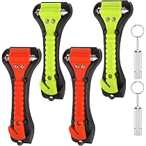 Kit Emergenza Auto 2 In 1 – Taglia Cinture E Rompivetro, 2 Pezzi, Con Punta Indurita E Lama In Acciaio, Design Sicuro A Forma Di U, Compatto E Facile Da Fissare