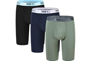 JINSHI Boxer Lungo Uomo Mutante Intimo Sportivo Pantaloncini Microfibra Slip Trunk Pacco a Gamba Extra Lunga