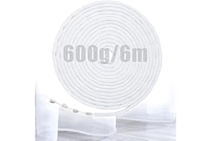 Ziamzra 600g Contrapesos Cortinas 6m Pesos para Cortinas 100g/m Plomos Cortinas Gusanillo para Cortinas Pesos para Cortinas Ducha Cortina Mantel Alfombra de Baño Mosquitera Exterior