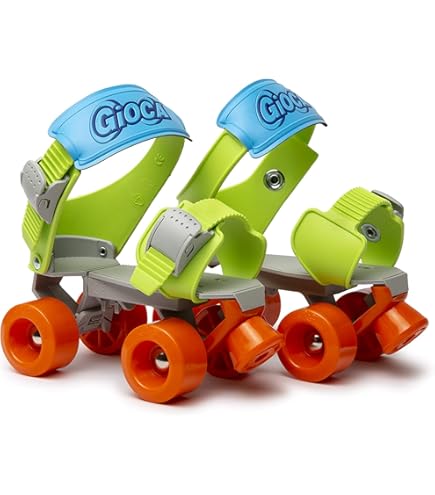 Pattini Bambi Verde 4 Ruote Regolabili - Primi Pattini Per Bambini Numero 24-34