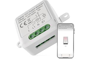 EMOS GoSmart - moduł włącznika światła Smart Home z aplikacją - ZigBee - do pojedynczego przełącznika - podtynkowy przełącznik przekaźnika do zdalnego sterowania, sterowanie głosem - kompatybilny z