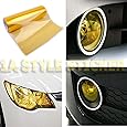 Scheinwerfer-Folie GELB 200cm x 30cm NEW Folie Gelbe Nebler Auto Scheinwerfer Folierung yellow vinyl google