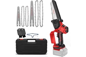 PANTHEM Mini motosega a batteria compatibile con Milwaukee 18V (senza batteria), motosega elettrica a batterie 8 pollici 6 pollici senza spazzole, piccola motosega a catena con catena, serratura di sicurezza