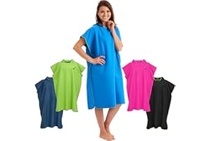Fit-Flip Poncho de Bain – extrêmement léger et à séchage Rapide – Poncho de Surf en Microfibre pour Hommes et Femmes, Poncho de Plage, Serviette à Changement