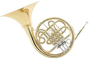 Classic Cantabile WH-702-L Waldhorn (izquierdo, tubo de boca y varilla de afinación: latón, válvulas de alpaca, incluye estuche, boquilla y paño de limpieza)