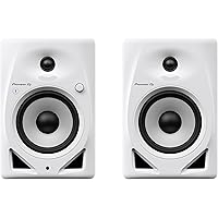 Pioneer DJ DM-50D-BT-W Sistema Monitor da Tavolo con Funzionalità Bluetooth, Altoparlante da 5 pollici, Bianco