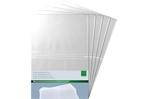 SIGEL SM181 Double Transparent Pockets, for menu cover with elastic binding, for A5, 50 Pieces