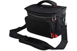 FOSOTO Anti-Shock Camera Case Bag with Raincover Compatible for Nikon D3500 D3200 D5600 D5300 D7500 D7200 D610, Canon EOS 6D MarkII 4000D 2000D,Sony Alpha A7RIII 68K for DSLR/SLR Lenses Accessories