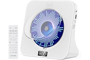 Gueray CD Player Kinder Radio mit CD Players Bluetooth CD-Player mit Lautsprecher Frontanzeige Fernbedienung Unterstützung Timer USB-Wiedergabe AUX-Wiedergabe