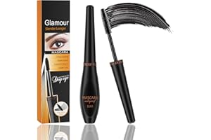 4D Sculpted Volume Mascara HOUSN,Silk Fiber Eyelash,Black Volumising and Lengthening Mascara,Waterproof Telescopic Mascara,Hard wearing,Smudge-Proof, Adds Shimmer,Quick Drying Perfect Eyes Makeup,8g
