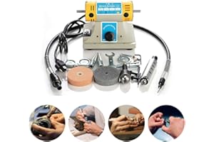 Tanniws Lucidatrice da banco 350W 10000 rpm Piccola macchina per il taglio e la lucidatura della giada da tavolo multifunzionale per la lavorazione del legno Rettificatrice per gioielli