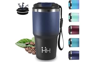 GRSTA Vaso Termico, 20oz Termo Cafe, sin BPA, Taza Termica, Acero Inoxidable 18/8, Vaso Termo a Prueba de Fugas, Travel Mug, Mantiene 8H Frio/6H Calor, para Viajes, Cafetería, Gimnasio, Escuela, Oficina