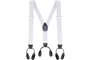 Buyless Fashion Tirantes hombre con sinfín 122 cm correas ajustables 3.18 cm - En Y