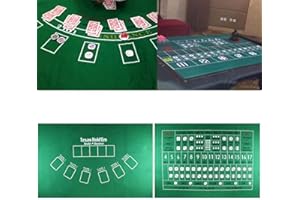 WATERALONE Texas Hold'em Poker Mat Portable Poker Table Top Foldable Card Game Mat, Smooth Premium, Noise Reduction, Ideal For Card Games Everywhere 60×90cm (Green)