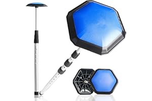 FINGER TEN Bolsa de viaje de golf, soporte para caña, cubierta protectora de poste de aluminio ajustable, 4 sectios telescópicos, bolsa de palos de golf, sistema de soporte para bolsa de golf,