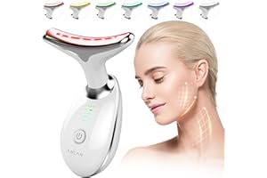 ‎ANLAN Gesichtsmassagegerät, ANLAN Gua Sha Elektrisch Beauty Gerät mit 7 Lichtfarben, 40±3℃ Wärmefunktion und 3 Modi Gesichtsmassage – Face Massager für Hautkomfort & Hilft bei der Straffung der Haut