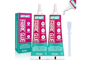 ATP ADT Colla per Tessuti Extra Forte e Permanente 140 ml - Adesivo Tessile Professionale per Riparazioni Invisibili su Abiti, Stoffa, Pelle, Tappezzeria, Feltro e Artigianato Trasparente – Confezione da 2