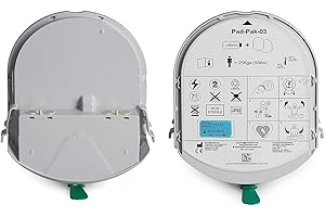 MEDX5 Batería de repuesto y casete de electrodos para desfibriladores HeartSine SAM 300P, 350P, 360P y 500P, PAD-PAK para adultos y niños > 8 años o > 25 kg