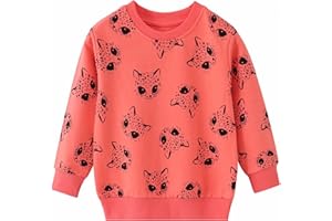 Gumyoss Girls Sweatshirt 100% Cotton Girls Unicorn Pullover Crew Neck Jumper for Little Girls Long Sleeve Tops for Toddler Girls Age 1-8 Years