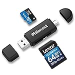 Philonext Speicherkartenleser, SD/Micro SD Kartenleser und Micro USB OTG auf USB 2.0 Adapter mit Standard USB Stecker...