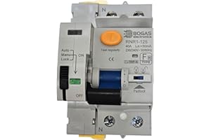 BOGAS ELECTRONICS Diferencial Type F-SI AutoRearmable |40 amperios|30mA|2 polos (N+F)| con certificaciones oficiales y C E |