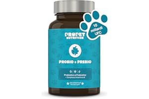 PROPET NUTRITION Probiotici per Cani. 10 Miliardi UFC. Probiotici 11 Diversi Ceppi + Prebiotici + Vitamine B Complex. 120 Compresse. Fermenti Lattici Cane. Diarrea Cane. Probiotico Digestivo per Cani