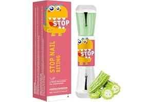 AURAANGE Stop Nail Biting Solution - Anti Nail Biting Polish for Children & Adults - Clear Varnish to Discourage Thumb Sucking - Easy Way to Avoid Nail Biting