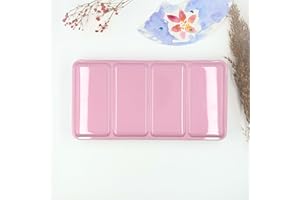 My Rock Way Grande Boîte d'aquarelle Cherry Blossom 48 Couleurs en métal avec 52 Demi-Godets, Palette de mélange et Anneau de Pouce. Palette de Peinture de Voyage, Parfait pour Un Cadeau