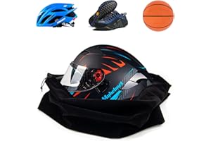 LhyBtm Bolsa de Casco Moto Deporte Bolsa Mochila de Moto Casco de Motocicleta Bolsa Mochila para Casco Moto Bicicleta Universal Portátil Hecha Nylon con cordón de Bloqueo