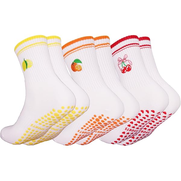 Calzini Sportivi Donna Cotone Calze Pilates - 4 Paia Donna 35-39, Grip In Gomma Per Yoga, Danza E Allenamento Calzini Antiscivolo Pilates Calzini Traspiranti Per Allenamento