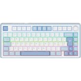 EPOMAKER Aula F75 ISO-ES 3 Mode Mechanical Gaming Keyboard,Navy Salt Blue | 75% Spanish Distribution with Knob, Creamy Gasket