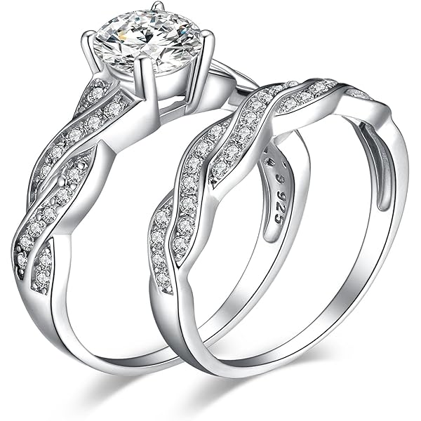 Anello Donna In Argento 925 Con Zirconi - Fedina Fidanzamento, Design Croce Laterale, Taglia 9.5, Regalo Elegante