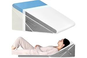 ‎KINGPAVONINI KingPavonini Keilkissen Bett zum Schlafen, Verstellbar 19 & 23 & 28 & 30,4 cm, Memory-Schaum, Unterstützung nach Operationen für Rücken, Beinen und Knien, Acid Reflux, GERD, Sodbrennen und Schnarchen