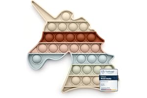 Pop on It Leksak i Pastellfärger | Vattentäta Bubbel Fidget Toys för Barn | Sensorisk Leksak i Silikon av Hög Kvalitet (Enhörning - BPA-fri)