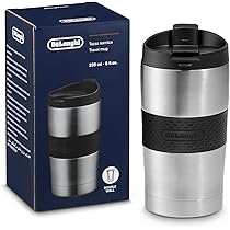 Tazza Termica De'Longhi Da 300ml - Design Floreale Blù, Doppia Parete Per Bevande Calde E Fredde - Foto 4