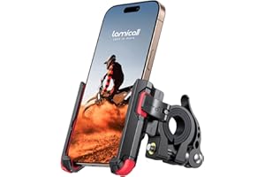 Lamicall Uchwyt na telefon rowerowy-[Nie blokuje kamery] Obrót o 360°, uniwersalny uchwyt na telefon motocyklowy, szybkie mocowanie i demontaż, do iPhone'a 17/16/15/14/13/12 i 4,7-7" smartfonów