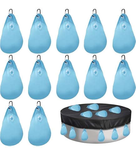 16 Stück Poolabdeckungsgewichte Mit Haken – Auslaufsicher, Frostbeständig
