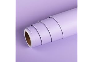 Livelynine Carta da Parati Lilla Bambina Cameretta Carta Adesiva per Mobili Viola Chiaro Pellicola Adesiva Bambini per Armadio Rivestimento Parete Vinile Adesivo Autoadesivo Colorata Fucsia 40CMX2M