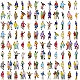 P150W 100pcs 1:160 Painted Figures N Scale Standing People Assorted Poses Model Trains