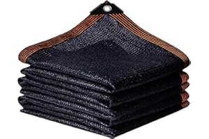 QLOFEI Red de Sombra, 60%-70% de Protección Solar Al Aire Libre Malla Sombra con Ojales, Malla Sombreadora Exterior para Jardín Pérgola Invernadero Césped Gallinero, Fácil de Colgar (Negro-2x2m)