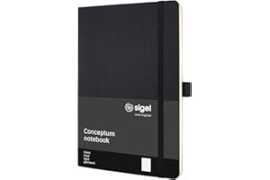 SIGEL CO321 Notizbuch Conceptum, ca. A5, liniert, schwarz: Notebook Conceptum, Classic, Softcover
