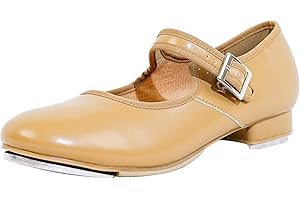 flexdans Tap Shoes,Slide Buckle Strap Patent Leather Tap Shoes Mary Jane for Girls Women Adult