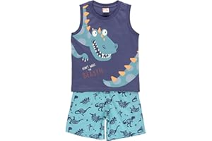 boboli Pijama Sin Mangas para Niño - Pijama de Verano Niño - Pijama de Punto - Pijama Dos Piezas de niño - Ideal para Regalar