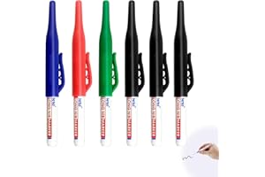 AYHYHLJZJ - Lote de 6 rotuladores para agujeros profundos, marcadores de perforación, bolígrafos de marcado, agujeros de 30 mm de largo | Bolígrafos de marcado impermeables | versátiles para tro us
