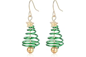 KELTRA Christmas Tree Earrings,Christmas Earrings for Women UK,Novelty Drop Dangle Earings Studs,Colourful Jewellery Tree Bow Earing Xmas Earring Accessories for Kids Girls Cheistmas Festive Party Gifts