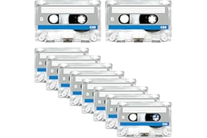 GAOUTO 10 unidades de cassettes de audio: 60 min vacíos de audio para cintas de música, cassette de audio, cintas de bajo ruido para conferencias, seminarios, grabaciones diarias