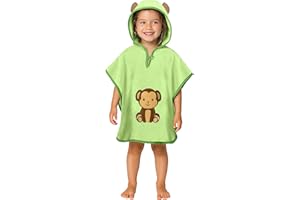 LAYNENBURG Asciugamano da bagno bambini cappuccio - 100% cotone - OEKO TEX - bambino Ragazzi Ragazze telo mare poncho spugna