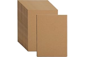 MOLING A4 Corrugated Cardboard Sheets,Large Brown Kraft Card Craft Packing Paper,Sturdy Corrugated Mount Board for Kids DIY Painting(20pcs)