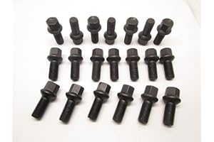 TOPBEST Kit 20 Bulloni Ruota Neri Compatibili Con MERCEDES CLASSE A E R CLS GLA SL Fissaggio Ruote Gomme Cerchi In Lega Farad MADE IN ITALY