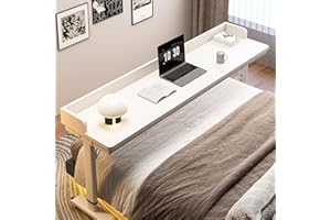 DSEWTEZXI Höhenverstellbar Schlafzimmer betttisch, modern laptoptisch mit Rollen, Standing Desk auf Rollen, Mobile computertisch auf Rollen, pflegebett beistelltisch, für Zuhause und das Büro.